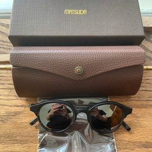Matsuda Round Mirrored Sunglasses